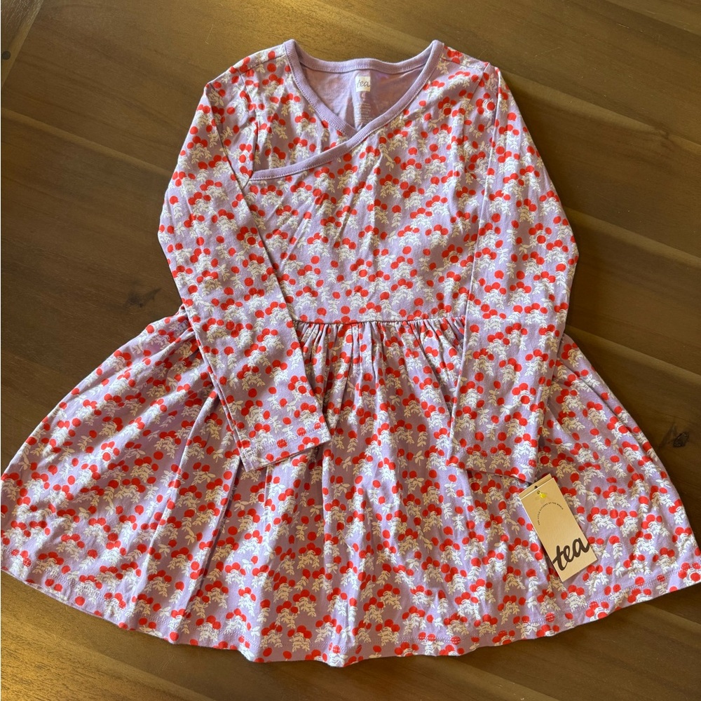 NWT Tea Collection Purple and Red Floral Dress